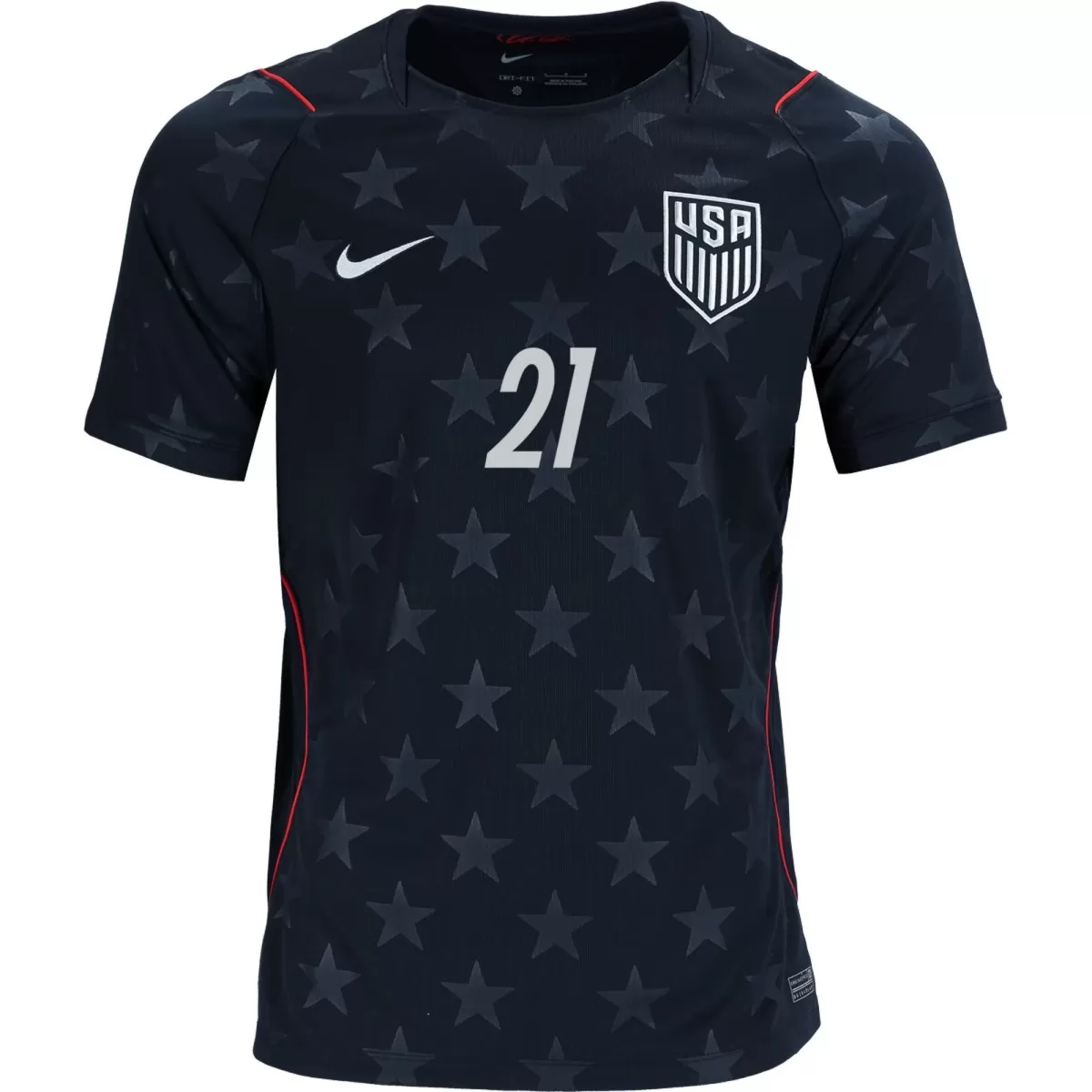 Alternative view of Weah #21 USMNT Away Jersey World Cup 2026
